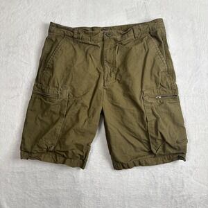 Y2K Nike Green Cargo Shorts Side Pockets Men's Waist Size 32"